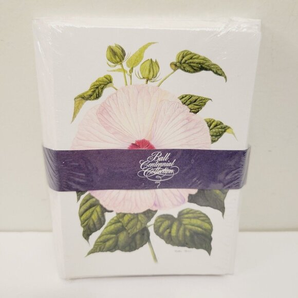 Vtg NOS Bobbi Brown Hibiscus Floral Blank Greeting Cards Notes Art - Picture 1 of 4